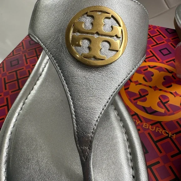 Tory Burch Silver Sandals - Picture 4 of 8